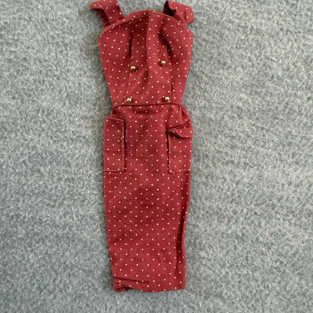 12" Vintage Mattel Barbie Clothing PAK Red Polka Dot Sheath Cocktail Dress